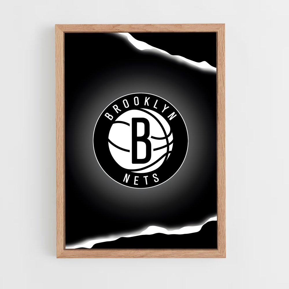 Poster Brooklyn nets symboles – affiche Basketball (vue 4)